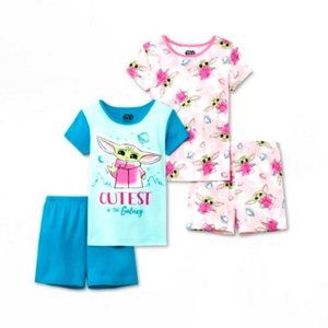 NWT -Star Wars Mandalorian 4pc Cotton Pajama Set (Girls Size 10)